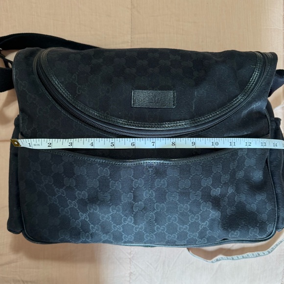 Gucci GG Black Monogram Diaper Bag with Shoulder Strap - Picture 3 of 13